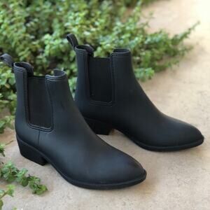 Jeffrey Campbell Matte Black Chlesea Rain Boots
